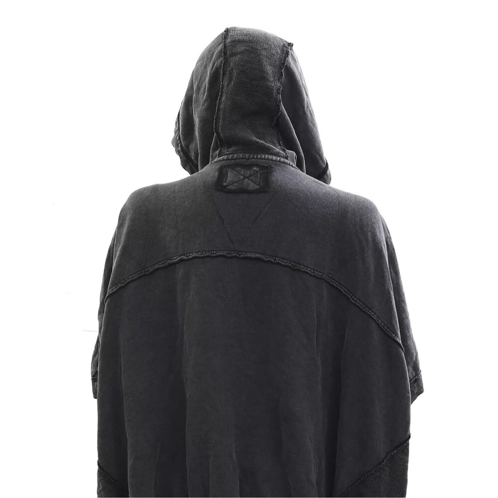 Free People We The Free What's Next Poncho Vest Jacket Hoodie Cotton L 282673 - Picture 8 of 9